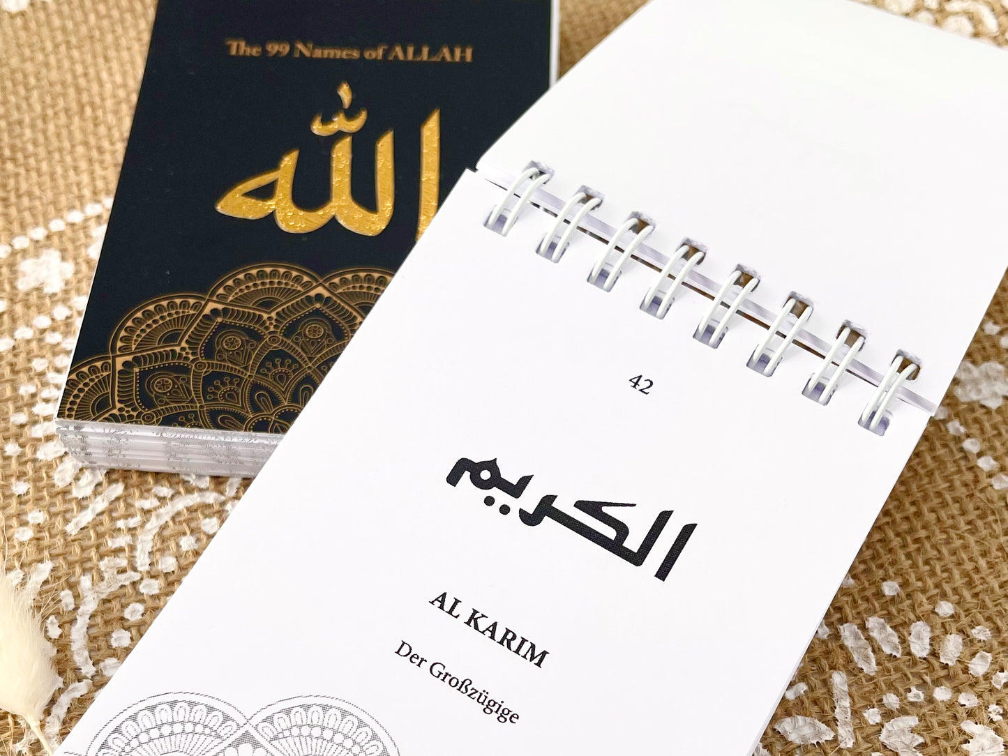 Die 99 Namen ALLAH's, Umrah Mubarak, Ramadan Kareem – Geschenk für Muslime und solche, die es werden wollen, Gottes schöne Namen SCHWARZ/Gold