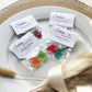 Gastgeschenk zur Hochzeit: Hand in Hand ein Leben lang – Schön, dass du da bist. Bärchen-Pärchen, Gummi-Bärchen, WEISS 10er Set