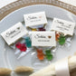 Gastgeschenk zur Hochzeit: Hand in Hand ein Leben lang – Schön, dass du da bist. Bärchen-Pärchen, Gummi-Bärchen, CRÈMEFARBEN 10er Set